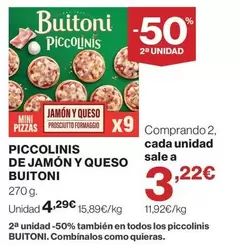 Buitoni - Piccolinis De Jamon Y Queso