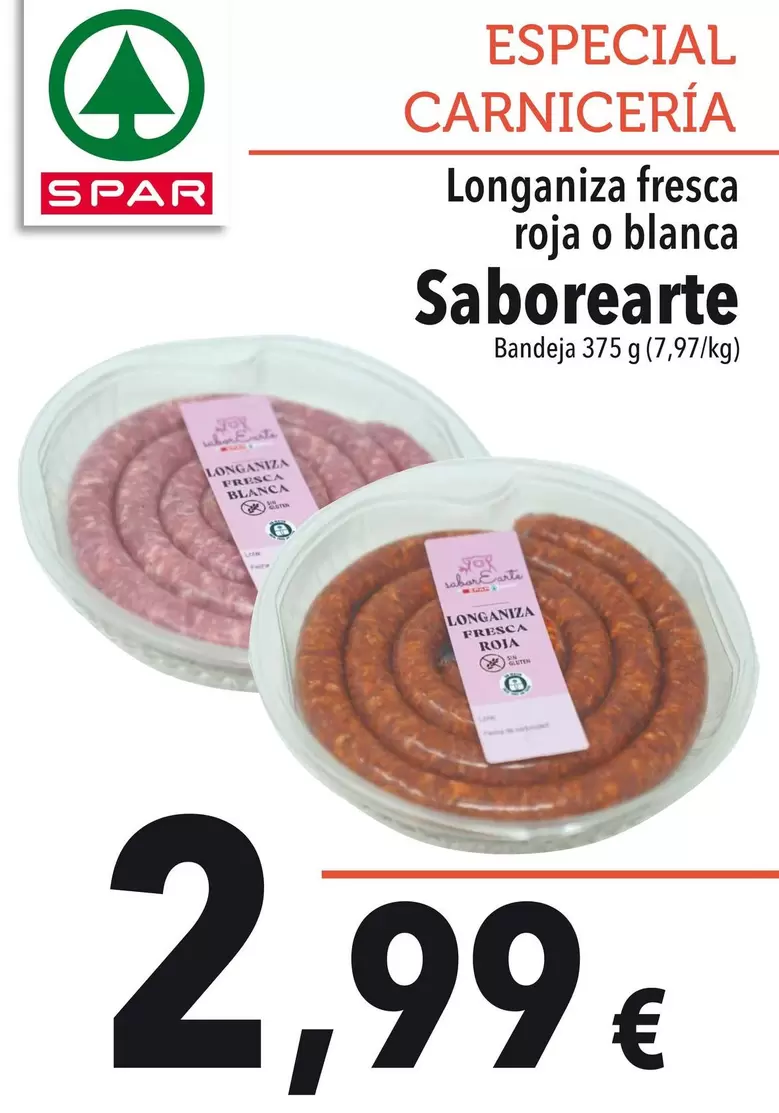 Spar - Longaniza Fresca Roja O Blanca