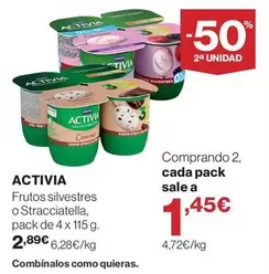 Danone - Activia Frutos Silvestres O Stracciatella
