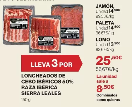 Jamón, Lomo De Cebo Ibérico 50% Raza Ibérica