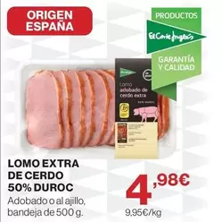 El Corte Inglés - Lomo Extra De Cerdo 50% Duroc
