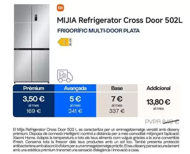Xiaomi - Mija Refrigerator Cross Door 