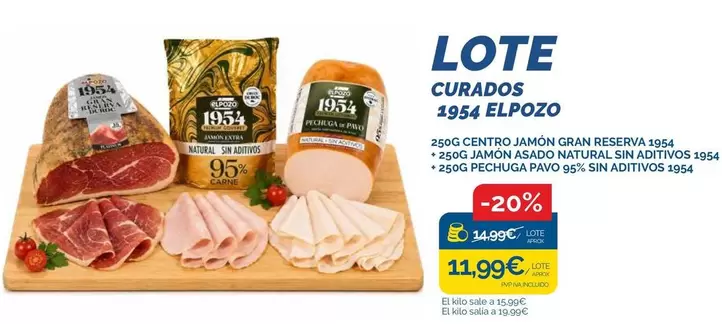 El Pozo -1954 Cetro Jamón Gran Reserva/Jamón Asado Natural Sin Aditivos/Pechuga De Pavo 95% Sin Aditivos