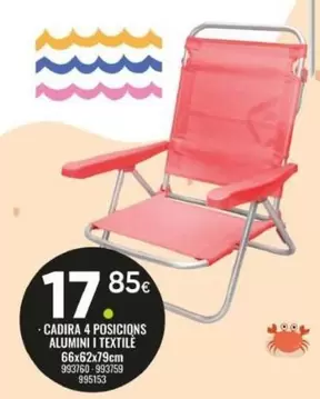 Cadira 4 Posicions Alumini I Textile