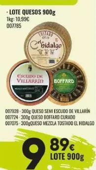 Escudo De Villarín/Boffard/El Hidalgo - Queso Semi/Curado/Mezcla Tostado