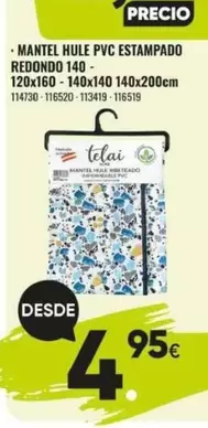 PVC - Mantel Hule Pvc Estampado Redondo 140