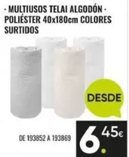 Telai - Multiusos  Algodon Poliéster 40x180cm Colores Surtidos