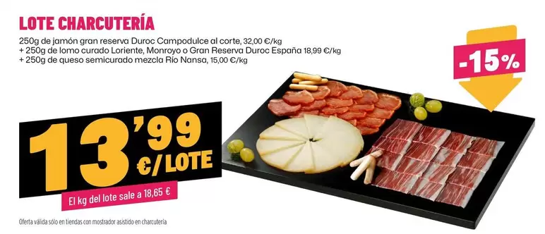 duroc - Lote Charcutería