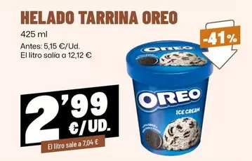 Oreo - Helado Tarrina