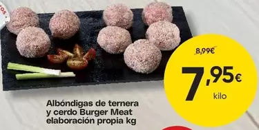 Albondigas De Ternera Y Cerdo Burger Meat