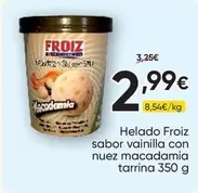 Froiz - Sabor Vainilla Con Nuez Macadamia Tarrina