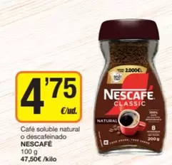 Nescafé - Café Soluble Natural O Descafeinado