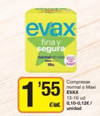 Evax - Compresas Normal O Maxi