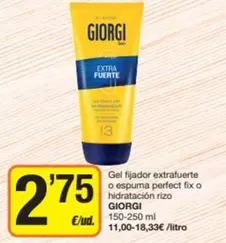 Giorgi - Gel Fijador Extrafuerte O Espuma Perfect Fix O Hidratacion Rizo