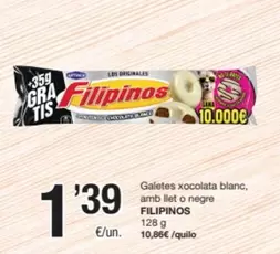 Filipinos - Galetes Xocolata Blanc Amb Llet O Negre