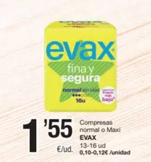 Evax - Compresas Normal O Maxi