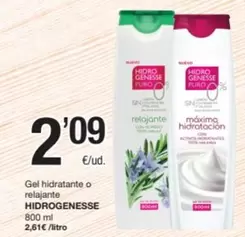Hidrogenesse - Gel Hidratante O Relajante