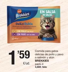 Brekkies - Comida Para Gatos Delicias De Pollo Y Pavo O Salmon Y Atún