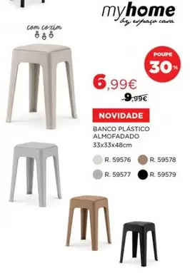 Banco Plastico Almofadado