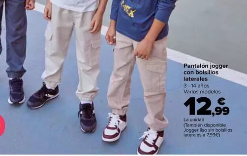 TEX - Pantalon Jogger Con Bolsillos Laterales