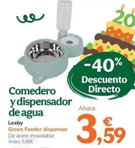 Leeby - Comedero Y Dispensador De Agua