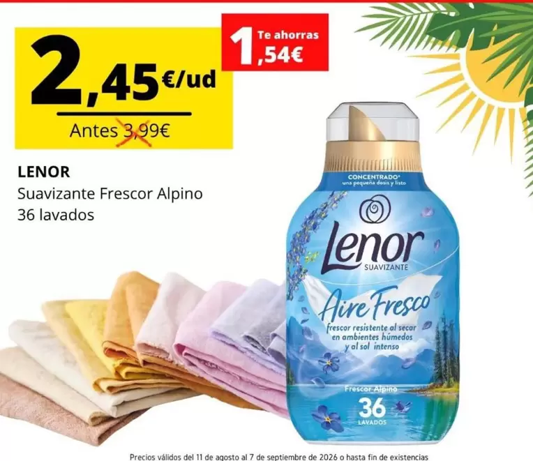 Lenor - Suavizante Frescor Alpino