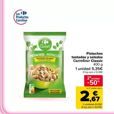 carrefour - Pistachos Tostados Y Salados Classic