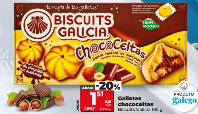 Biscuits Galicia - Galletas Chococeltas