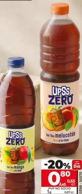 Dia Upss - Refresco De Te Zero De Mango/Al Melocoton