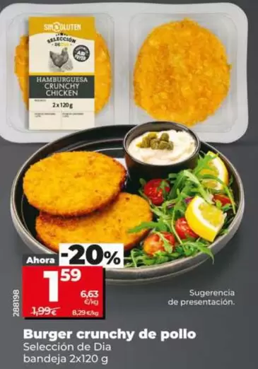 Seleccion De Dia - Burger Crunchy De Pollo