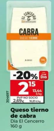 Dia El Cencerro - Queso Tierno De Cabra