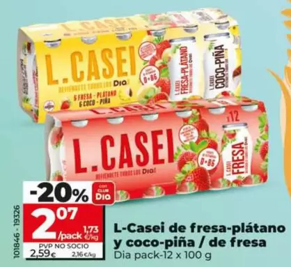 Dia - L-Casei De Fresa-Platano Y Coco-Pina/ De Fresa