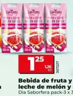 Dia Saborfera - Bebida De Fruta Y Leche De Melon Y Sandia Sin Azucar