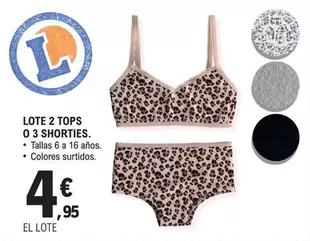 Lote 2 Tops O 3 Shorties