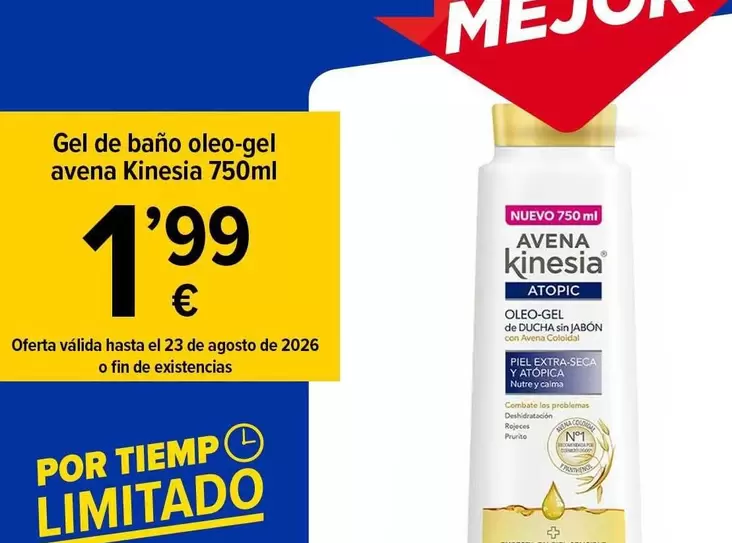 Kinesia - Gel De Bano Avena