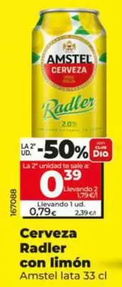 Amstel - Cerveza Radler Con Limon