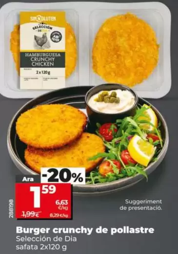 Seleccion De Dia - Burger Crunchy De Pollo