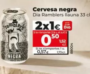 Dia Ramblers - Cerveza Negra