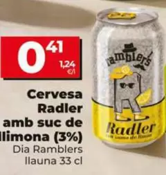 Dia Ramblers - Cerveza Radler Con Zumo De Limon (3%)