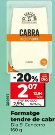 Dia El Cencerro - Queso Tierno De Cabra