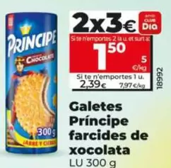 Lu - Galletas Principe Rellenas De Chocolate