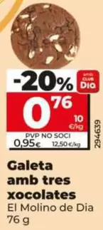 El Molino De Dia - Galleta Con Tres Chocolates 