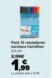 Carrefour - Pack 12 Rotuladores Escritura