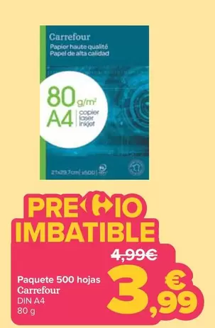 Carrefour - Paquete 500 Hojas