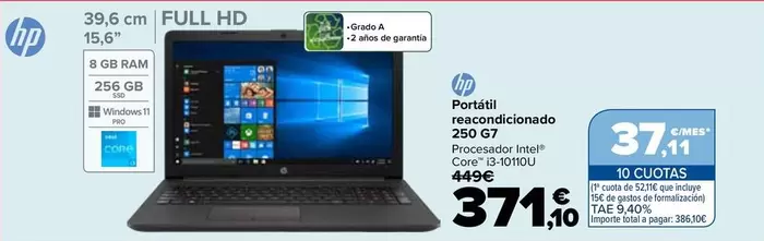HP - Portatil Reacondicionado 250 G7