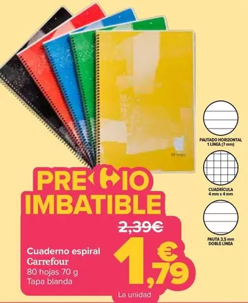 Carrefour - Cuaderno Espiral