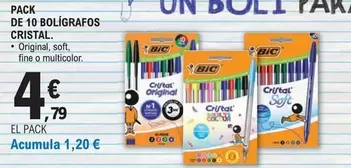 BIC - Pack De 10 Boligrafos Cristal