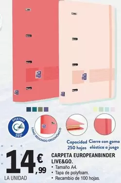Live&Go - Carpeta Europeanbinder 