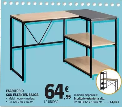 Escritorio Con Estantes Bajos