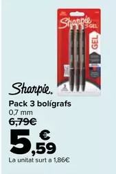 Sharpie - Pack 3 Boligrafos